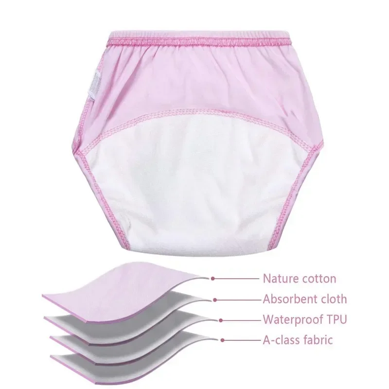 1/2/3PCBaby Training Pants Panties Baby Diapers Reusable Cloth Diaper Nappies Washable Infants Children Underwear Nappy Changing