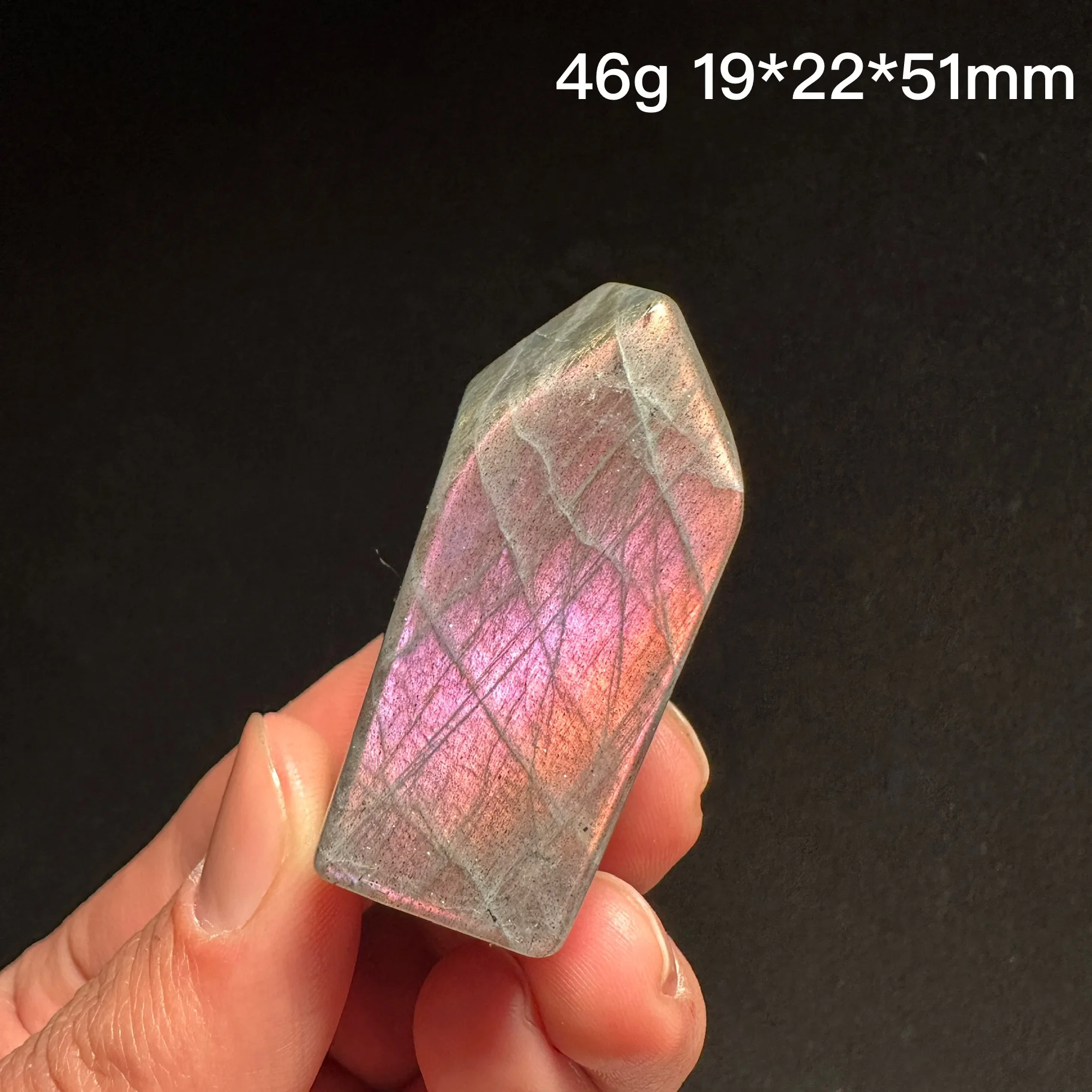 Natural Purple Labradorite Slab Slices Rough Polished Crystal Healing Stone Moonstone Home Decor Shooting under sunlight