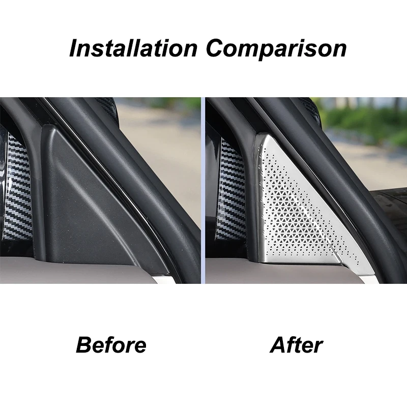 For GWM Haval H10 2026 A-Pillar Window Post Speaker Triangle Cover Trim Stainless Steel Protective Sticker Accessories