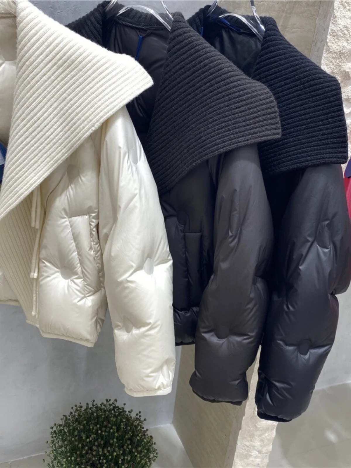 Big Lapel Down Coats Korean Fashion Warm White Duck Down Jacket for Women 2024 Winter Fashion New Female Clothing Trendy