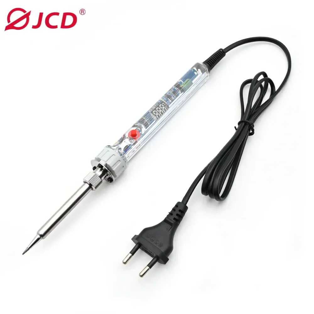 JCD Electric Soldering Iron with LED Transparent PC Handle, Adjustable Temperature LCD Digital Display Welding Repair Tools