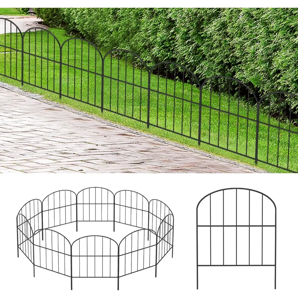 

Garden Fence Rustproof Metal Wire Panel Border Animal Barrier for Small Dog, Flower Plant Edging for Yard Backyard Outdoor