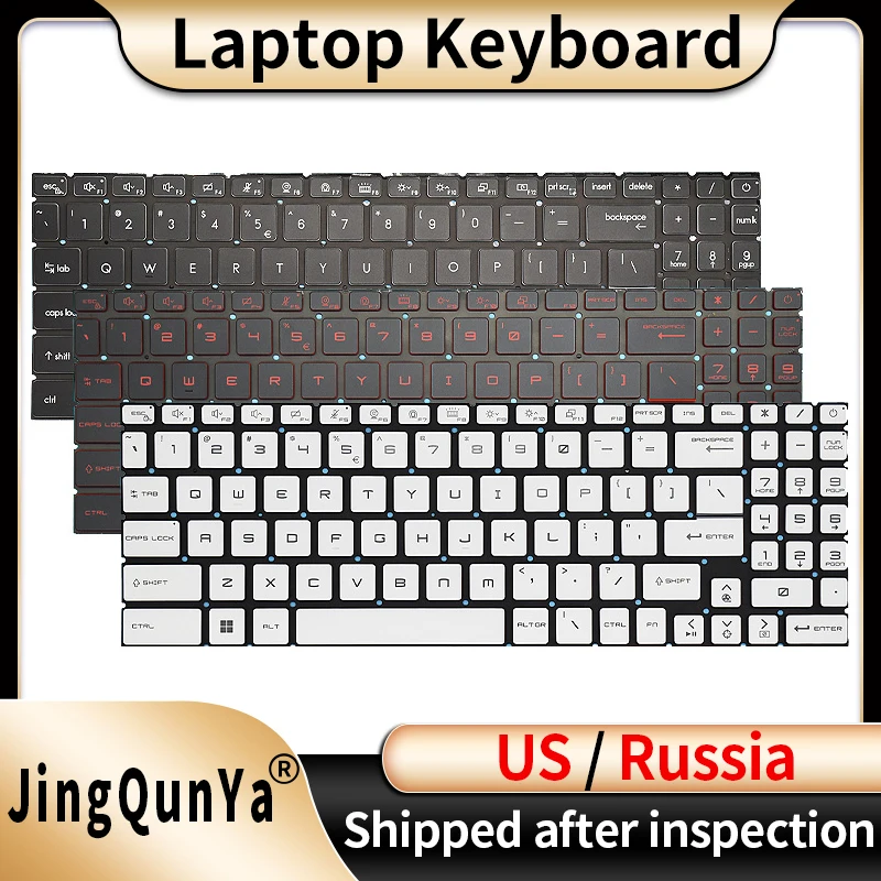 US/RU/Russian RBG Backlit Laptop Keyboard For MSI Katana GF66 GF76 Pulse GL66 GL76 MS-1582 MS-1581 1583 MS-17L1 17H3 Replacement