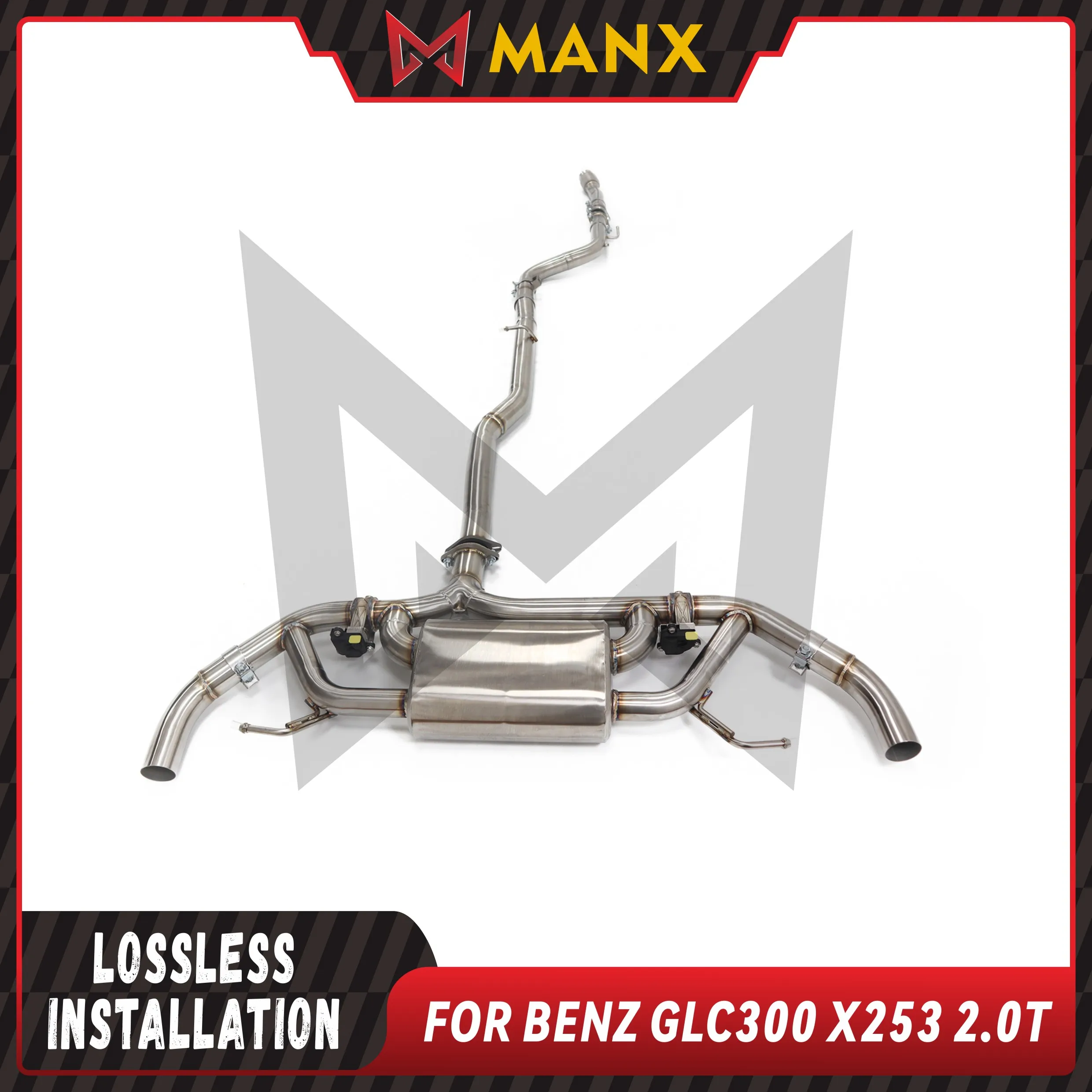 

MANX Catback Suitable for Mercedes Benz AMG GLC300 X253 2.0T Stainless Steel Performance Exhaust System Muffler With Valve