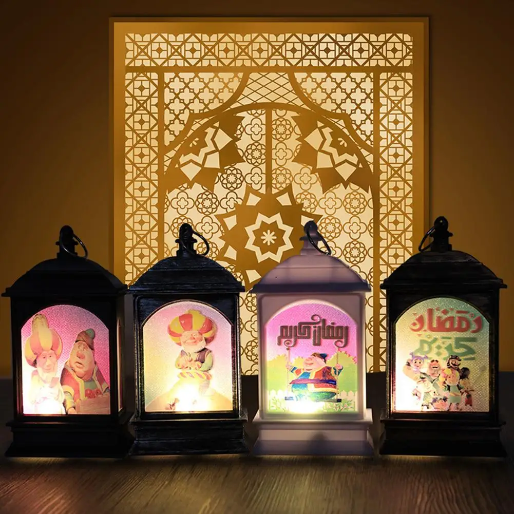 Eid Mubarak Led Wind Laterne Ornament Ramadan Dekorative Licht Urlaub Geschenk Islam Muslim Party Decor Liefert