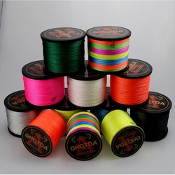 GHOTDA X4 300M 500M 1000M Braided Fishing Line 4 Strands MultiColor Multifilament Saltwater PE Line 10 12 18 28 35 40 50 60 80LB