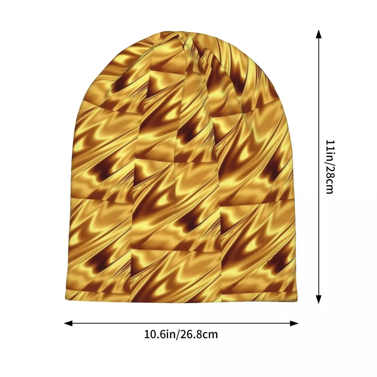 Super Shiny Gold Merchandise Skullies Beanies Hats Warm Autumn Winter Outdoor Cap Knitted Bonnet Caps for Unisex Adult
