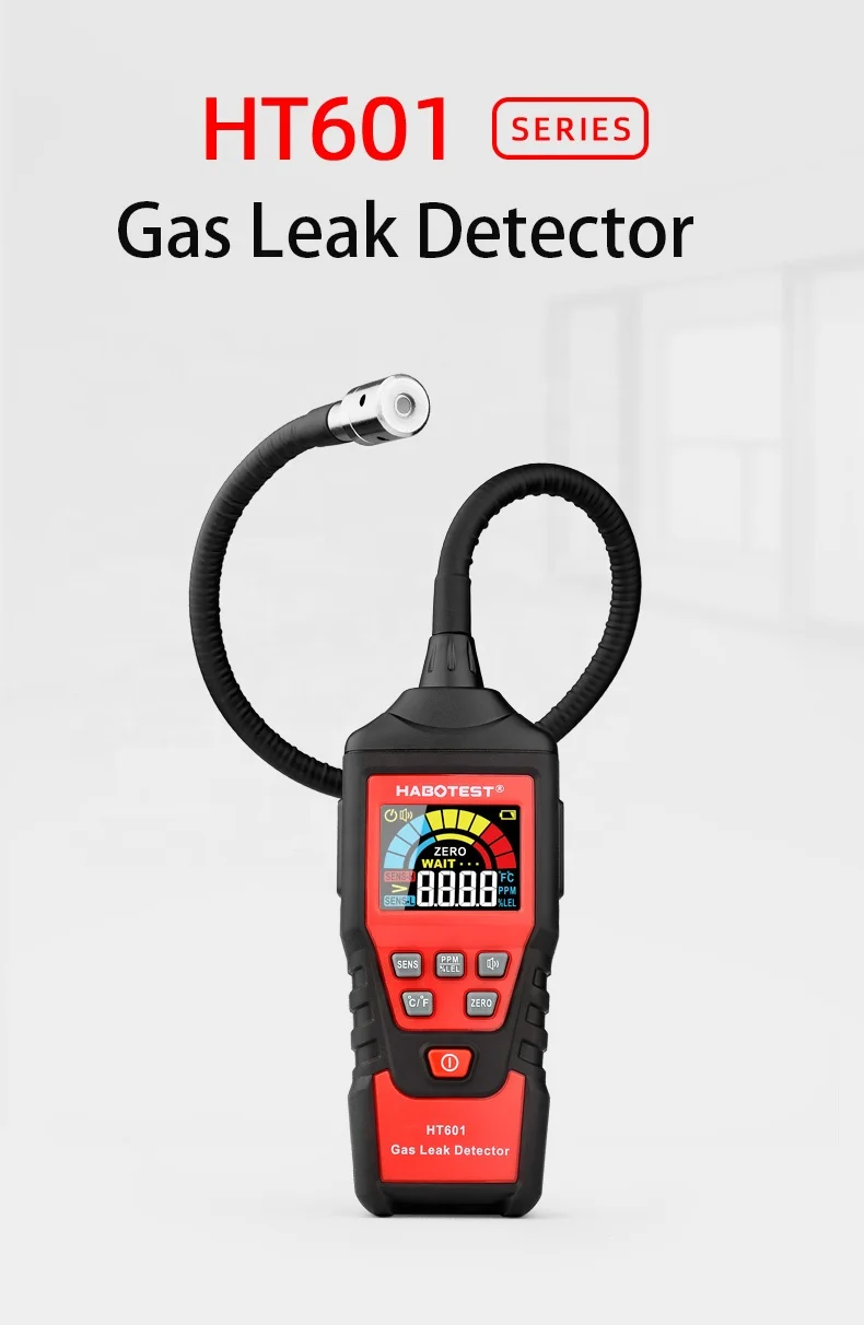 2020 New HT601A Handheld  Combustible Gas Leak Tester Detector  in Visible and Audible Alarm