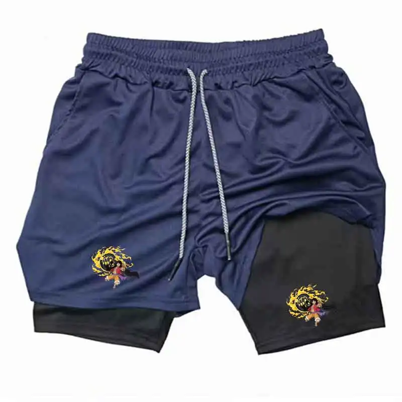 

Men's Double-Layer Casual Sports Pants Breathable Running Training Shorts Comfortable Exercise Physical Fitness