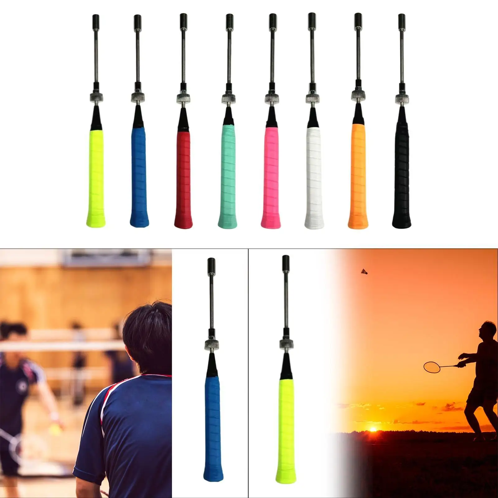 Badminton Trainer Racket Weight Practice Rod Aid Tool for Energy Transfer Strength Home Workout