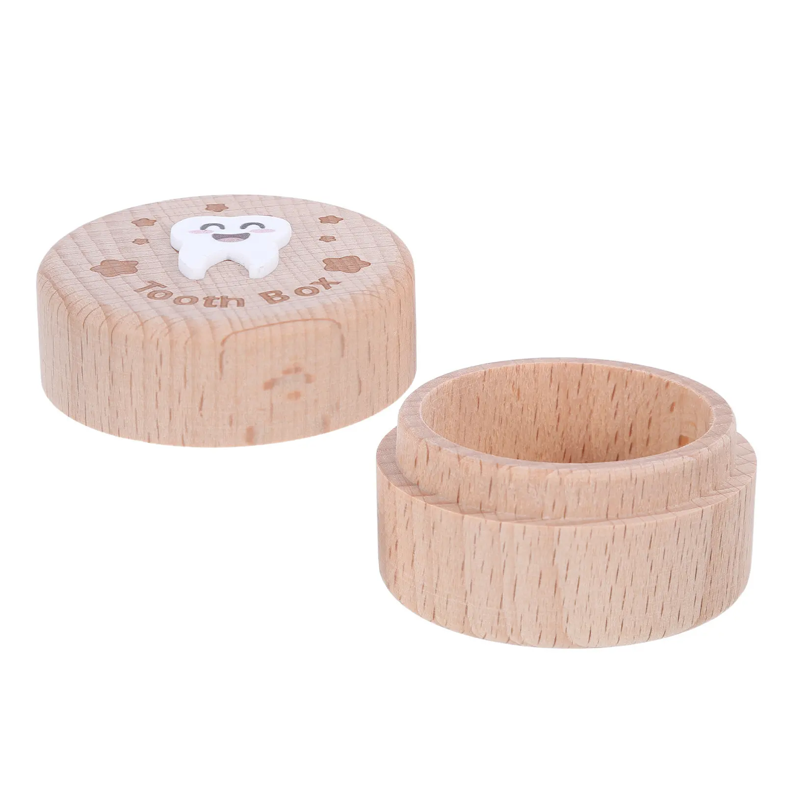 Wooden Tooth Fairy Box Baby Teeth Keepsake Box Kids Lost Teeth Holder Memory Container Boys Girls Tooth Storage Organizer