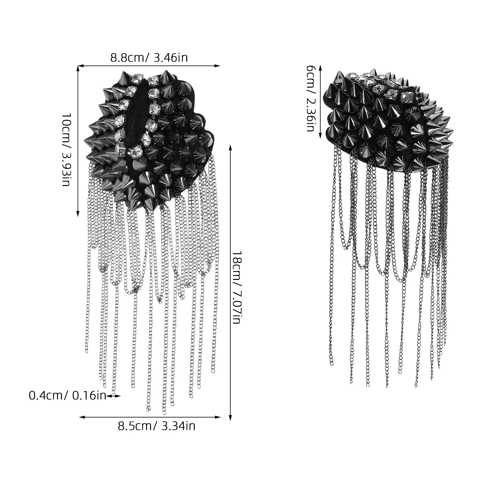 Schulterpanzer im Punk-Stil, industrielle Nietenbesätze für Jacken, Mäntel, Bekleidung, Dekoration, Biker, Streetwear, modisches Statement