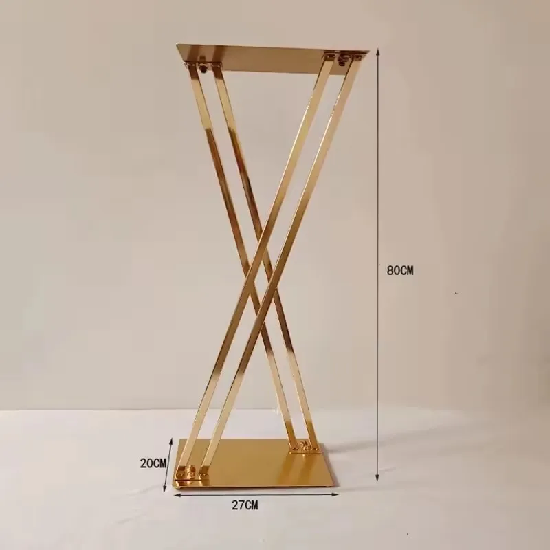 2/5/6 Stück Goldener Metall-Blumenständer für Hochzeitstisch-Mittelstücke, Partydekoration, Heimdekoration, Wegführung, 31 Zoll hoch, Eventdekoration – Detail 1