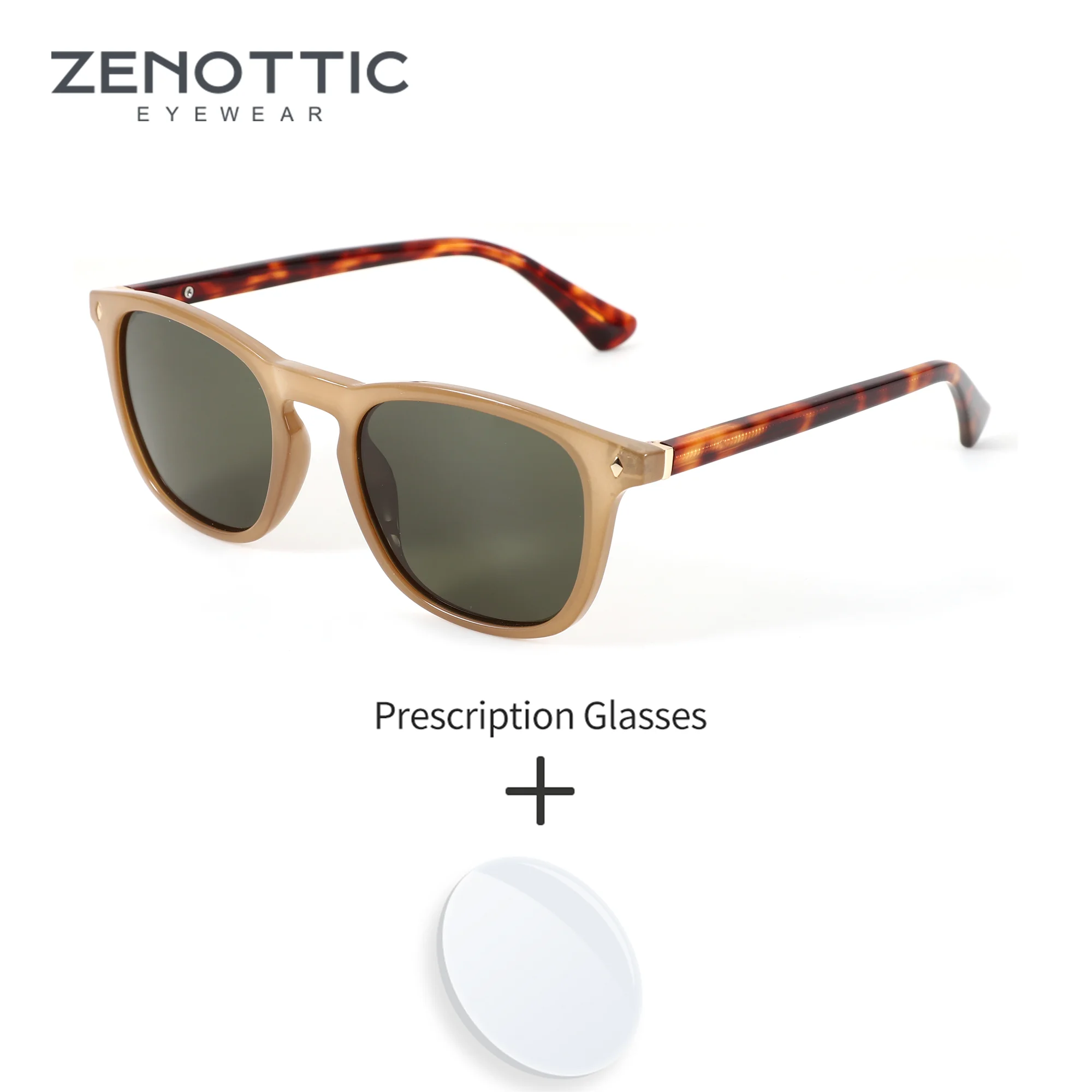 

ZENOTTIC S размер Trend квадратные солнцезащитные очки по рецепту для мужчин прогрессивные поляризационные солнцезащитные очки с защитой UV400 оптические солнцезащитные очки