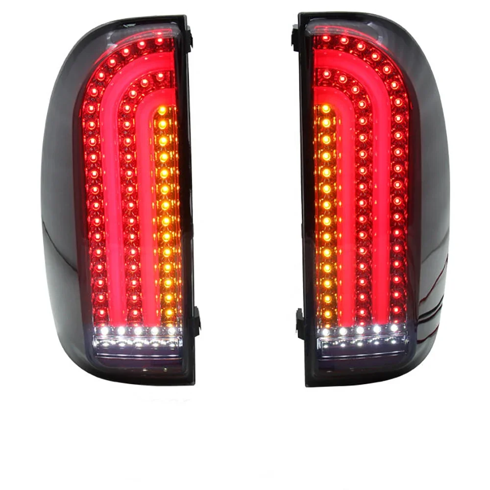 LED Sequential Smoke Lens Black Housing Tail Lights for 05-15 Toyota Tacoma