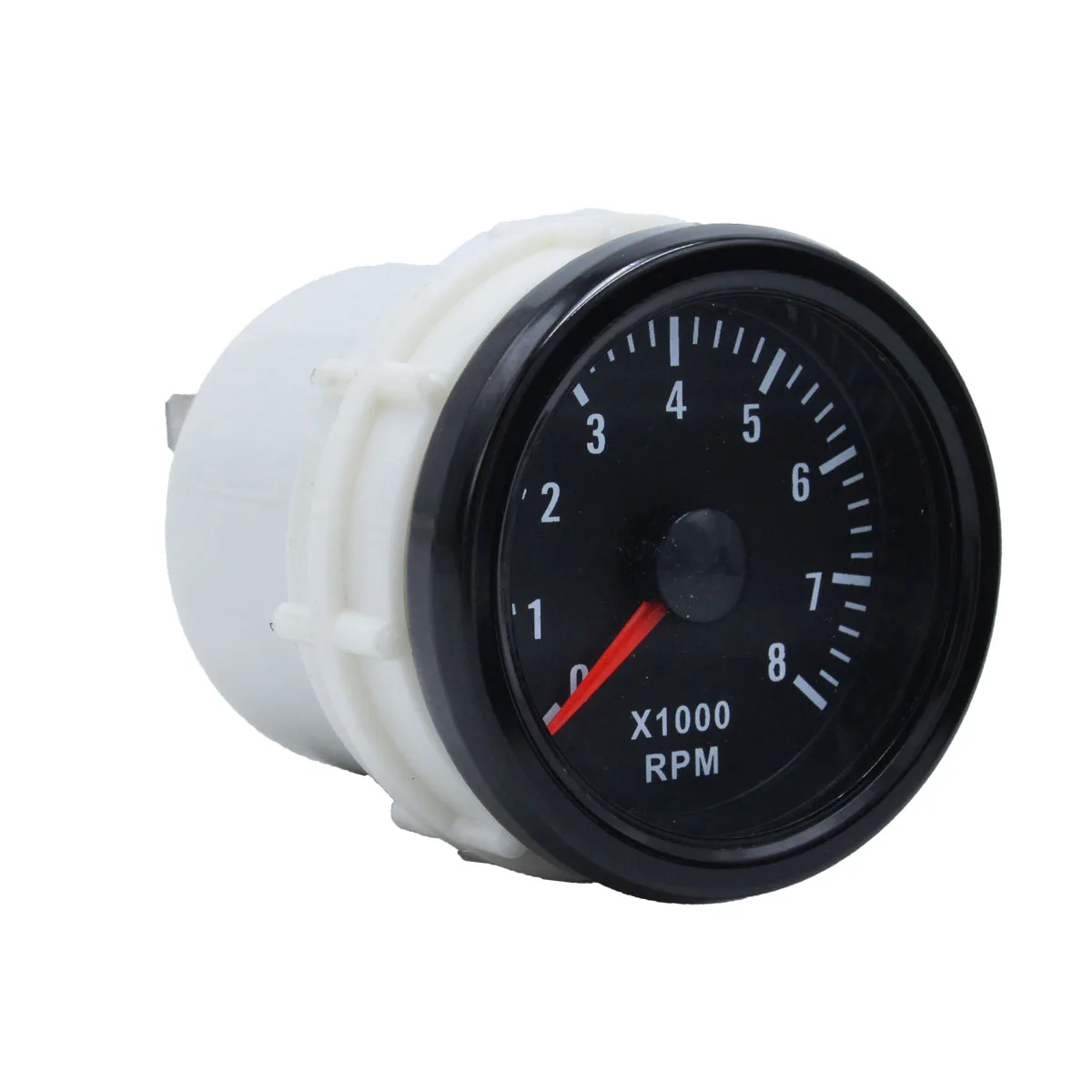 

52MM 1-8000 RPM White Backlight Car Gauge Tacho Meter For 1-8 Cylinder Gasoline Engine For 12V