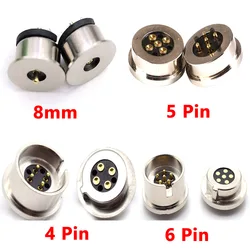 2P 4P 5PiN high current magnet suction spring pogo pin connector, male female probe DC power charging magnetic connector DIY
