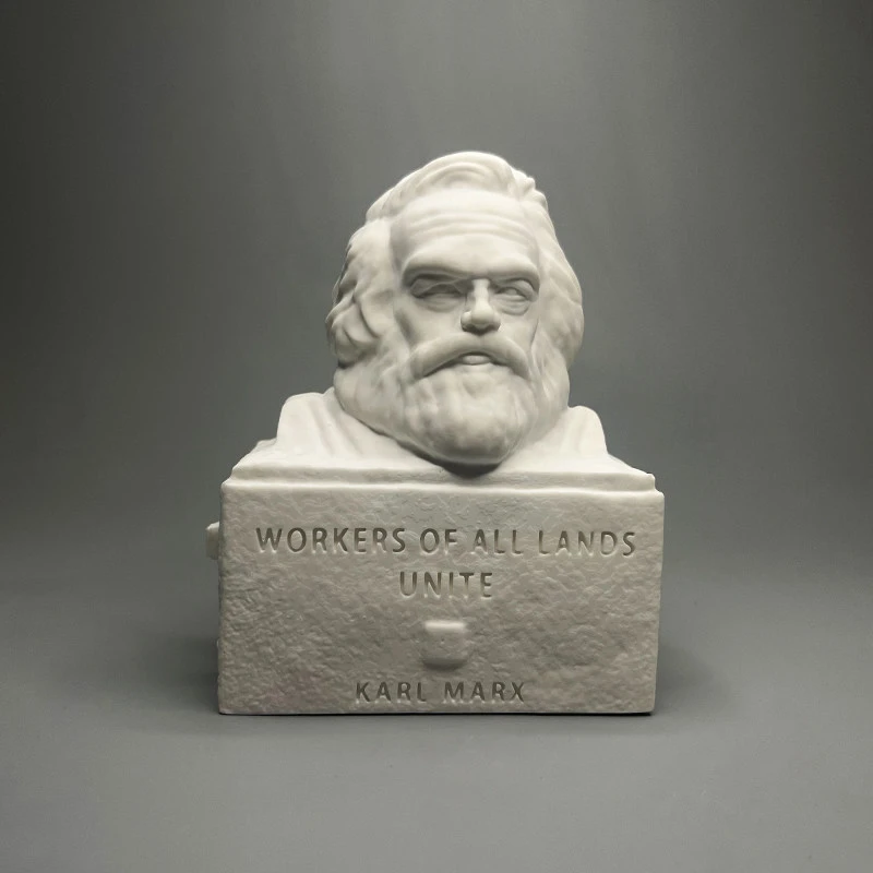 Karl Marx Plaster Bust Sculpture Desktop Decor For Home Library Office Desk Bookshelf Cabinet Birthday Gift For History Lovers