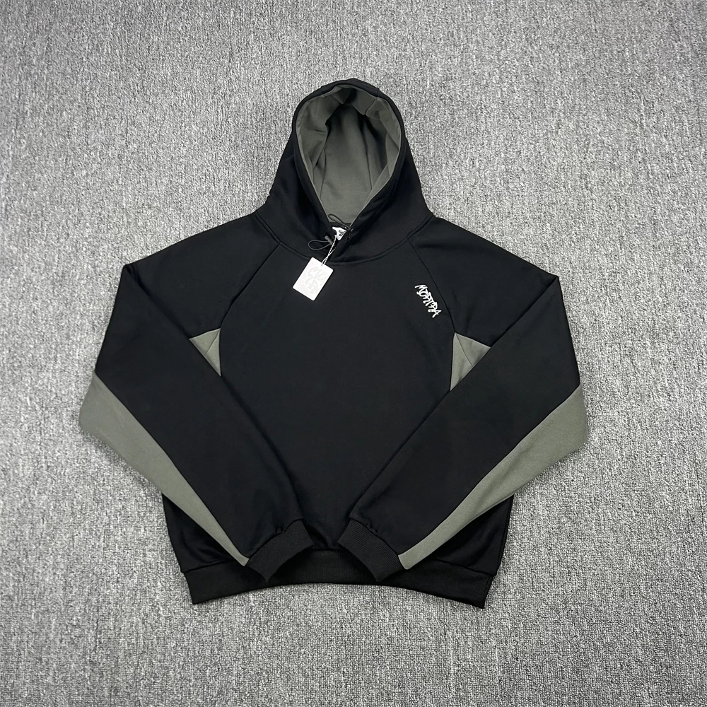 

2025fw Mertra Black Embroidered Patchwork Pullover Men Women High Quality Streetwear Hoodie