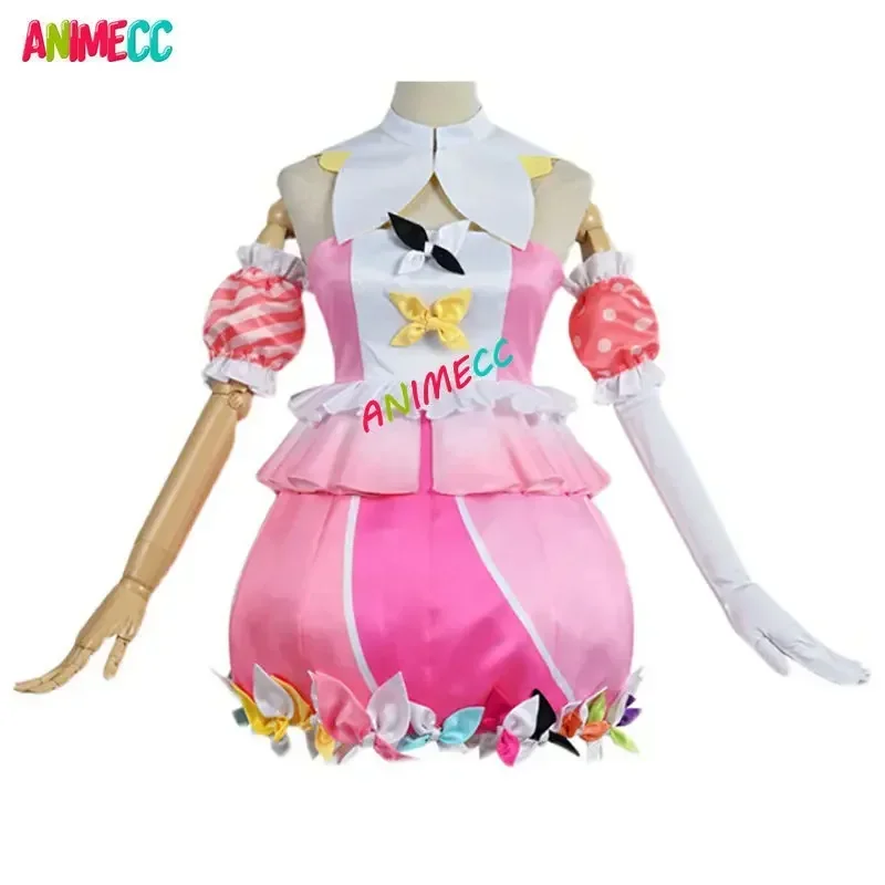 ANIMECC in Stock S-3XL Ootori Emu Cosplay Costume Wig Anime Kawali Pink Dress Halloween Christmas Carnival Costume for Women