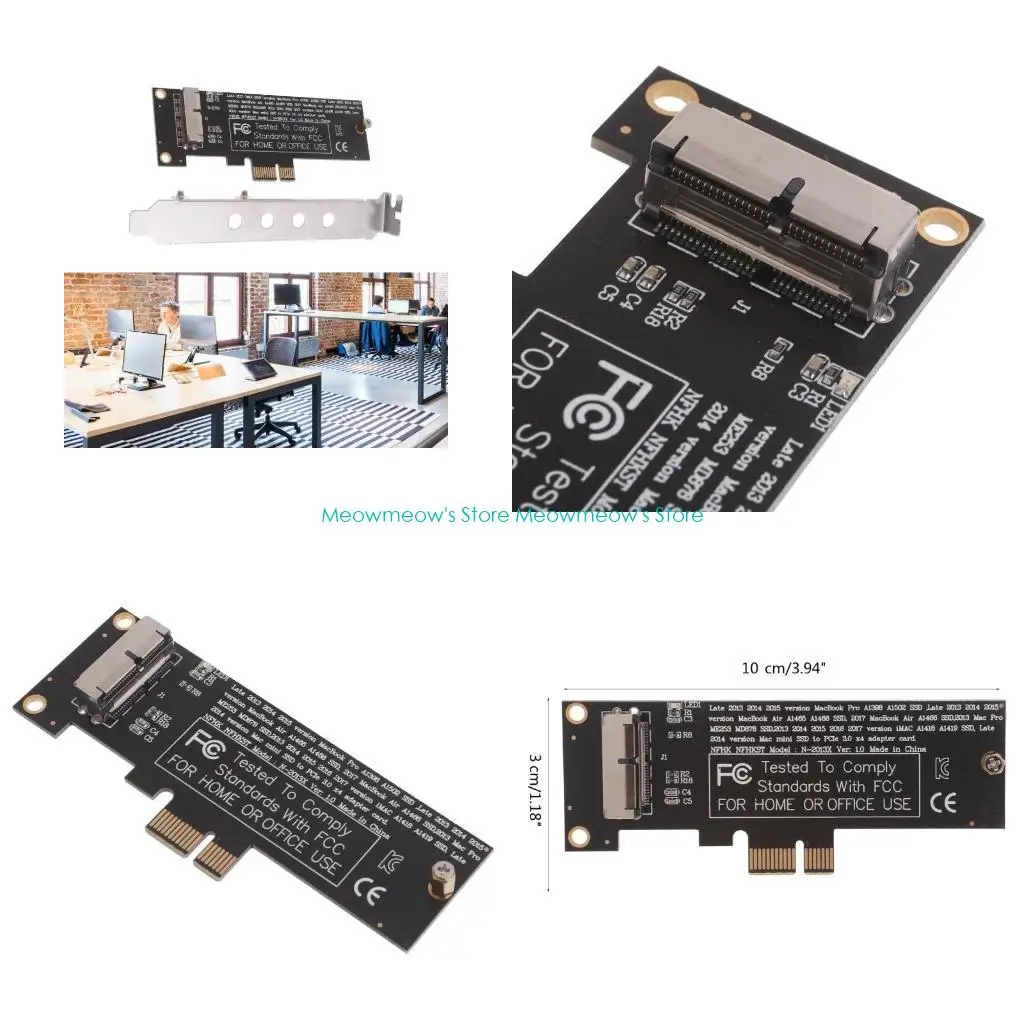 

W91A PCI Express PCI-E 1X до 12+16PIN SSD Конвертируйте карту на 2013-2017 A1398 A1502
