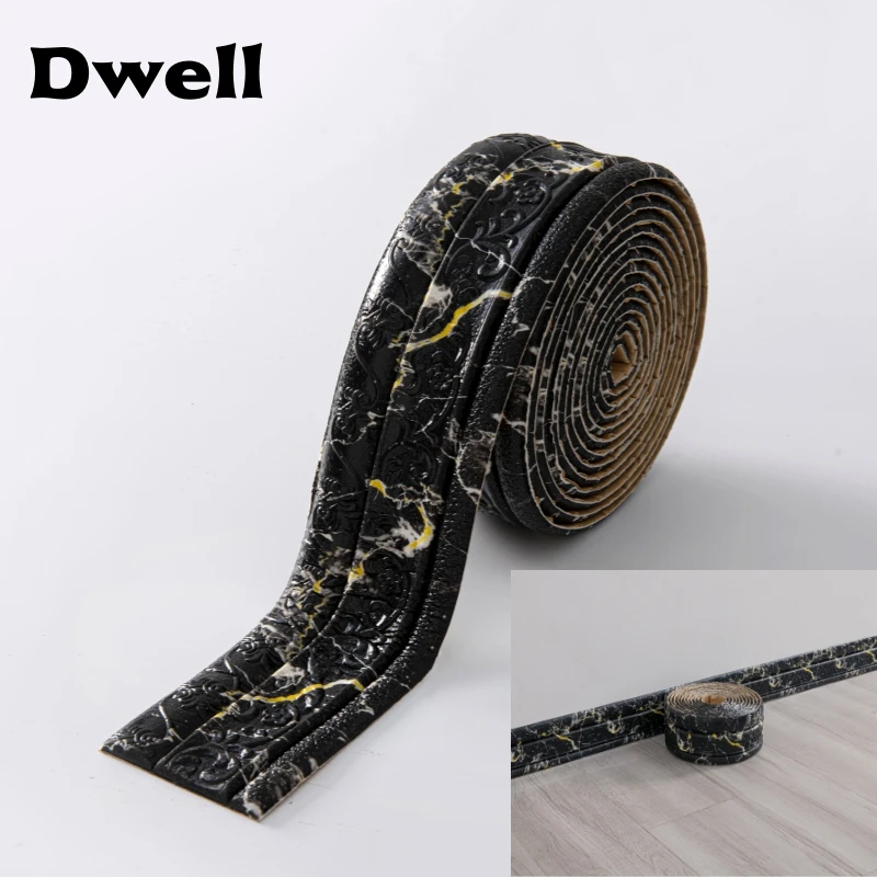 

3D Self Adhesive Wall Molding Trim Flexible XPE Foam Peel & Stick Skirting Line for Living Room Waistline Background Home Decor