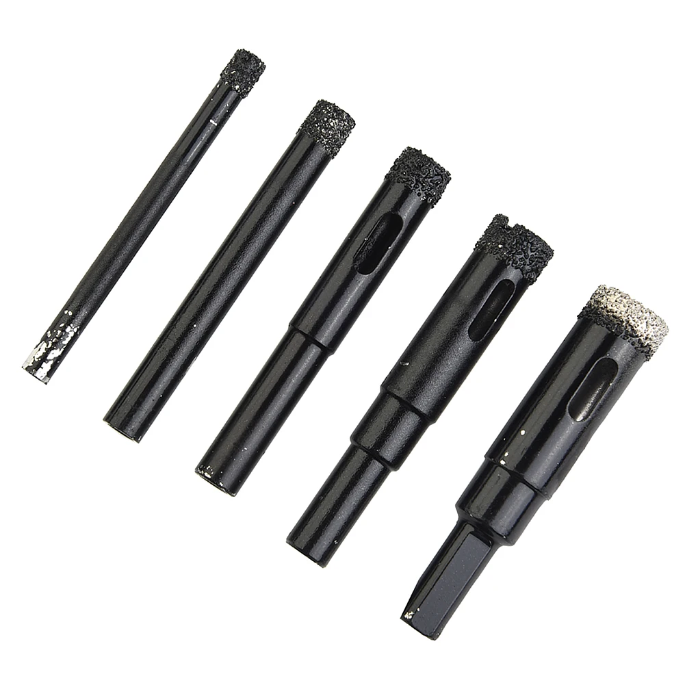 1 pz 65mm Lunghezza Manico Rotondo Punte diamantate brasate a secco per piastrelle di Porcellana Marmo Vetro Corone in ceramica Punta da trapano 6-14mm