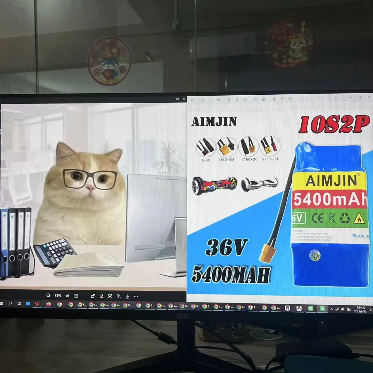 

Upgrade 36V 5400mAh 10S2P Rechargeable Lithium-ion Battery for Electric Self-balancing Scooter,HoverBoard and Unicycle