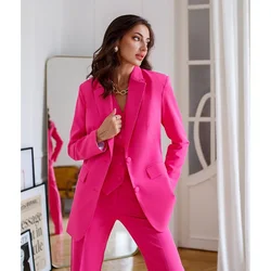 New Fashion Woman Suits 3 Piece Chic Notch Lapel Single Breasted Pants Sets Formal Casual Office Lady Clothing Blazer Vest Pants