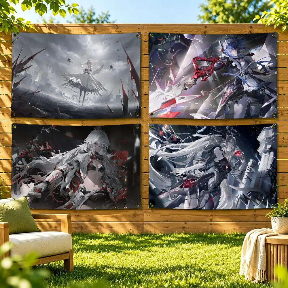 Punishing Gray Raven Game Flags Soft Durable Tapestry Skin-friendly For Outdoor Party Home Living Room Bar Bedroom Decoration