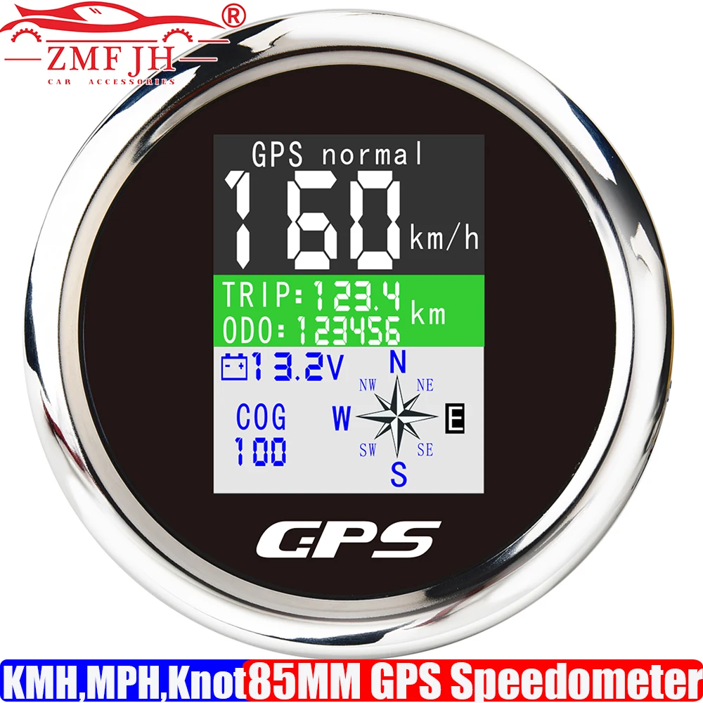 

ZMFJH TFT-экран 85 мм GPS-спидометр с GPS-антенной Цифровой 0-600 км/ч, MPH, Kots Speed TRIP Одометр COG SOG для автомобиля, лодки