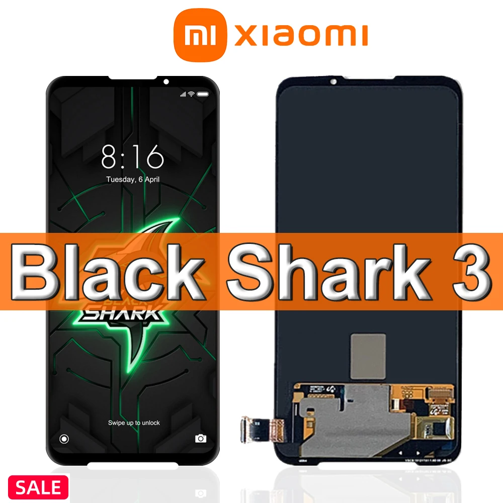 

6.67" Original For Xiaomi Black Shark 3 KLE-H0, KLE-A0 LCD Display Touch Screen with Fingerprint, For BlackShark 3 LCD Replace