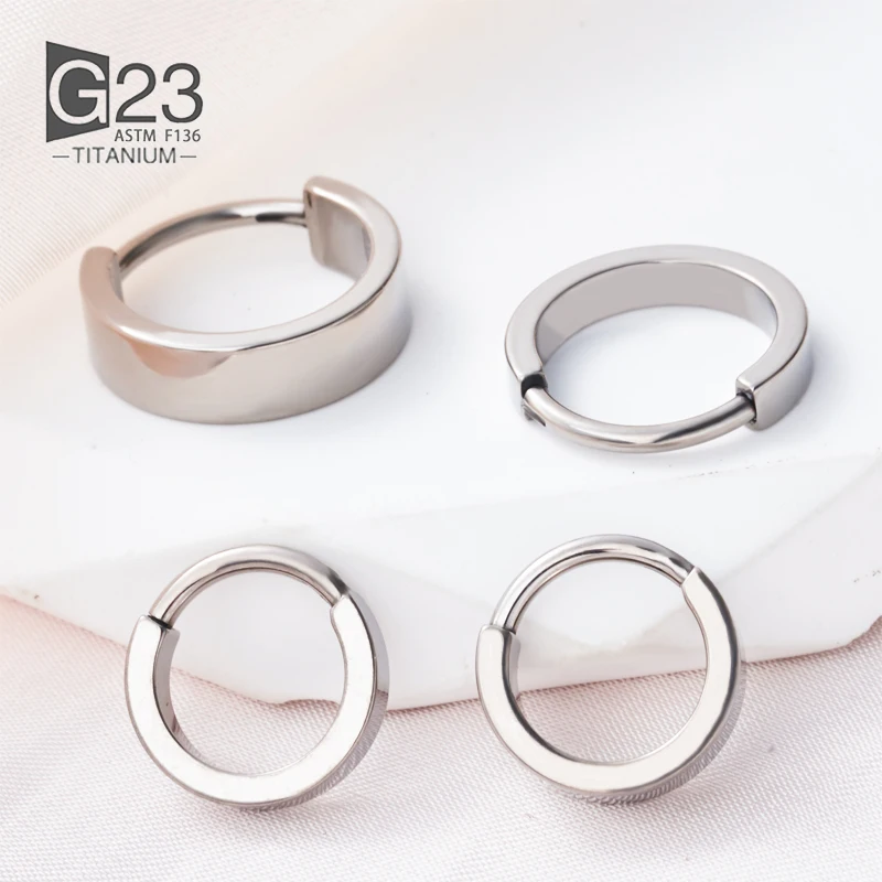 1Pcs G23 Titanium  Nose Ring For Women Men AAA Cubic Zircon Septum Piercings 16G Ear Helix Cartilage Tragus Piercing Jewelry