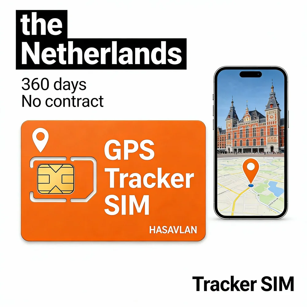 SIM card for GPS tracker Netherlands – tri-size 2G/3G/4G LTE Cat1 M2M no contract 360MB/360 days for ST-901L GT06 Model etc.