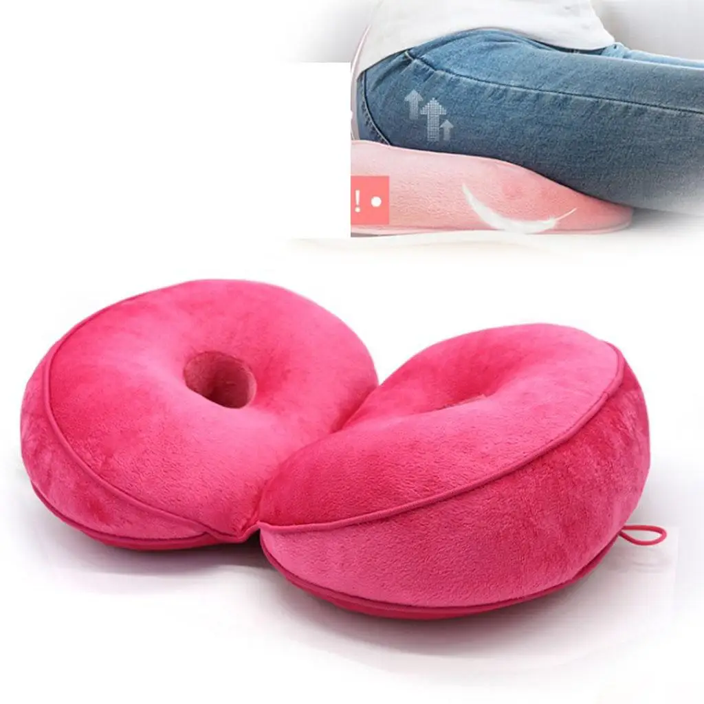 Office Chair Cushion Memory Foam Lumbar Back Support Car Seat Cushion Donut Seat for Hemorrhoids, Prostate, Pregnancy