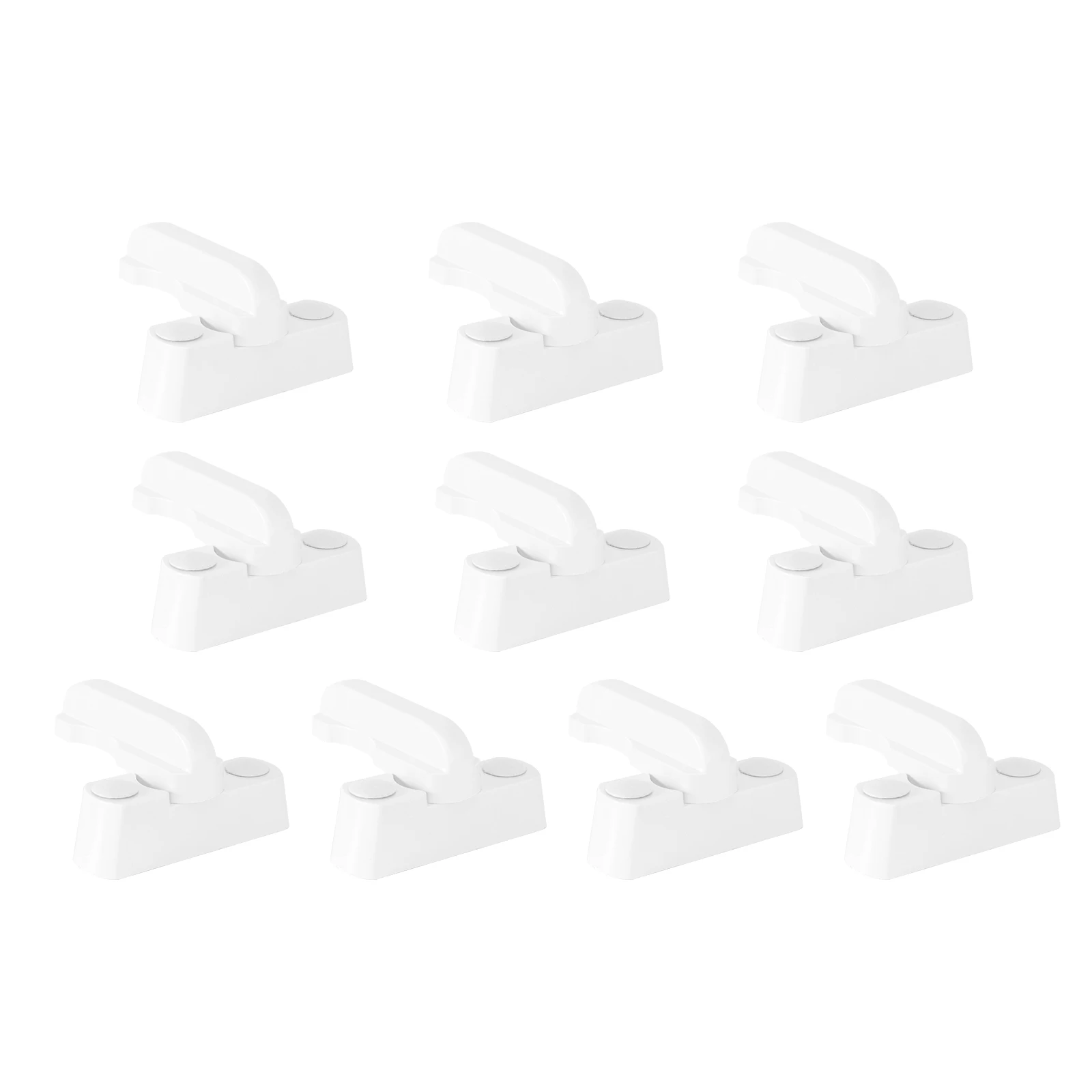 

10 Pcs UPVC Window Lock White Plastic Aluminum 8x35cm Easy Install Anti Theft Extra Security Door Glass Clamp Safety