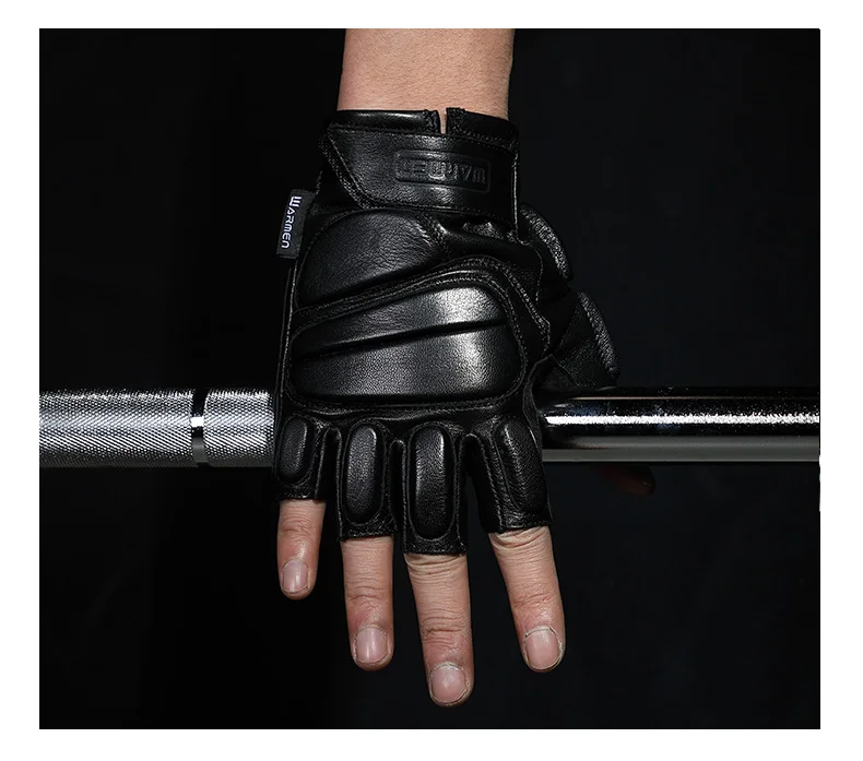 warmen-outdoor-genuine-leather-half-finger-tactical-gloves-anti-slip-motorcycle-fighting-fitness-gloves-for-men-new-model