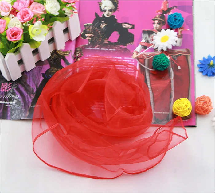 45x45cm Girl Lovely Mulit Colours Fashion Plain Square Chiffon neck Scarf Head Scarves For Halloween Costume Party Dress Up