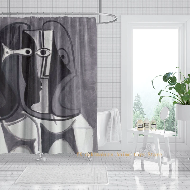 

Anime Character Pattern Shower Curtain with Second-Dimensional Charm and Artistic Appeal for Bathroom Wet and Dry Separation