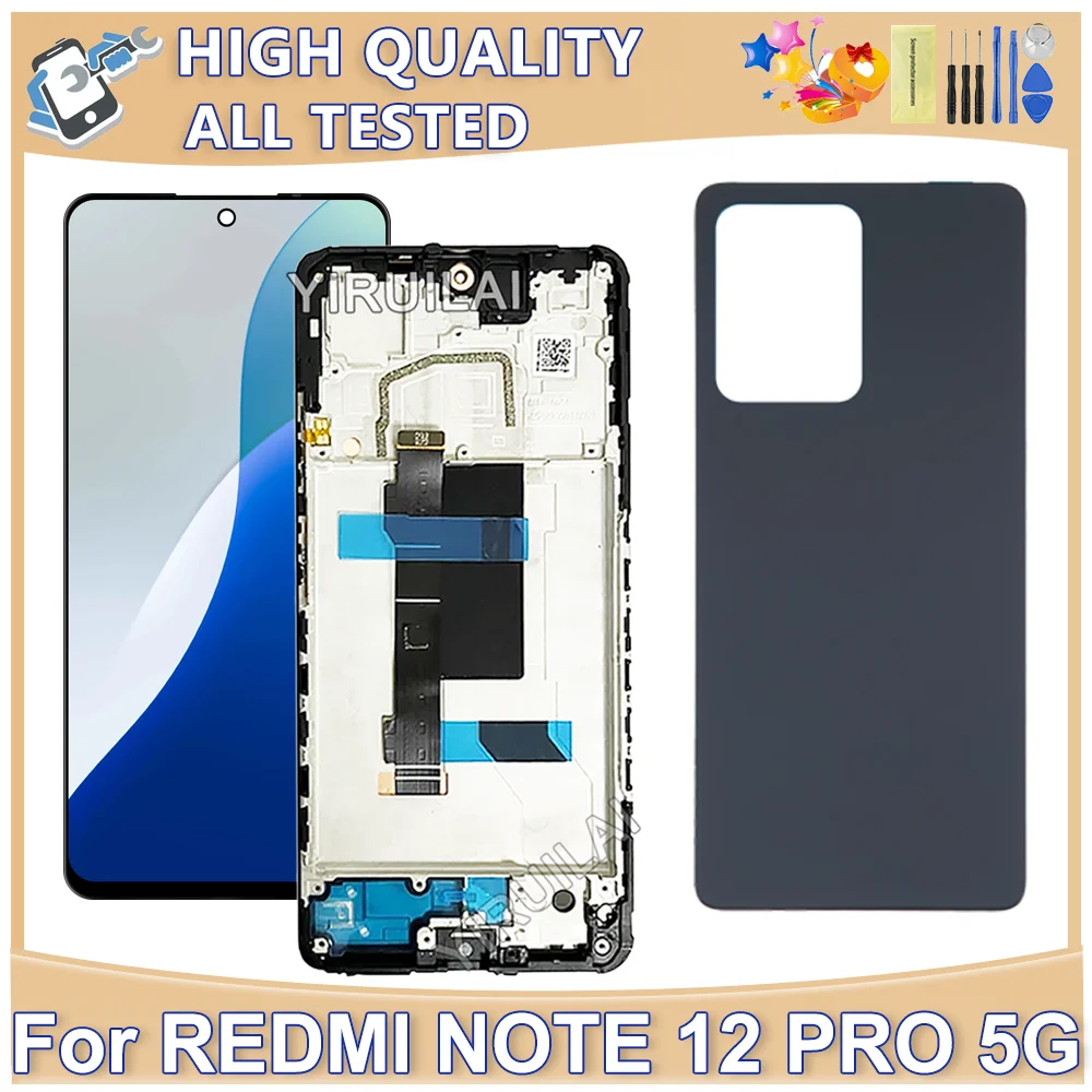 

TFT For Xiaomi Redmi Note 12 Pro 5G LCD Display With Frame Digitizer For Redmi Note12Pro‎ 5G 22101316C LCD Screen Replacement