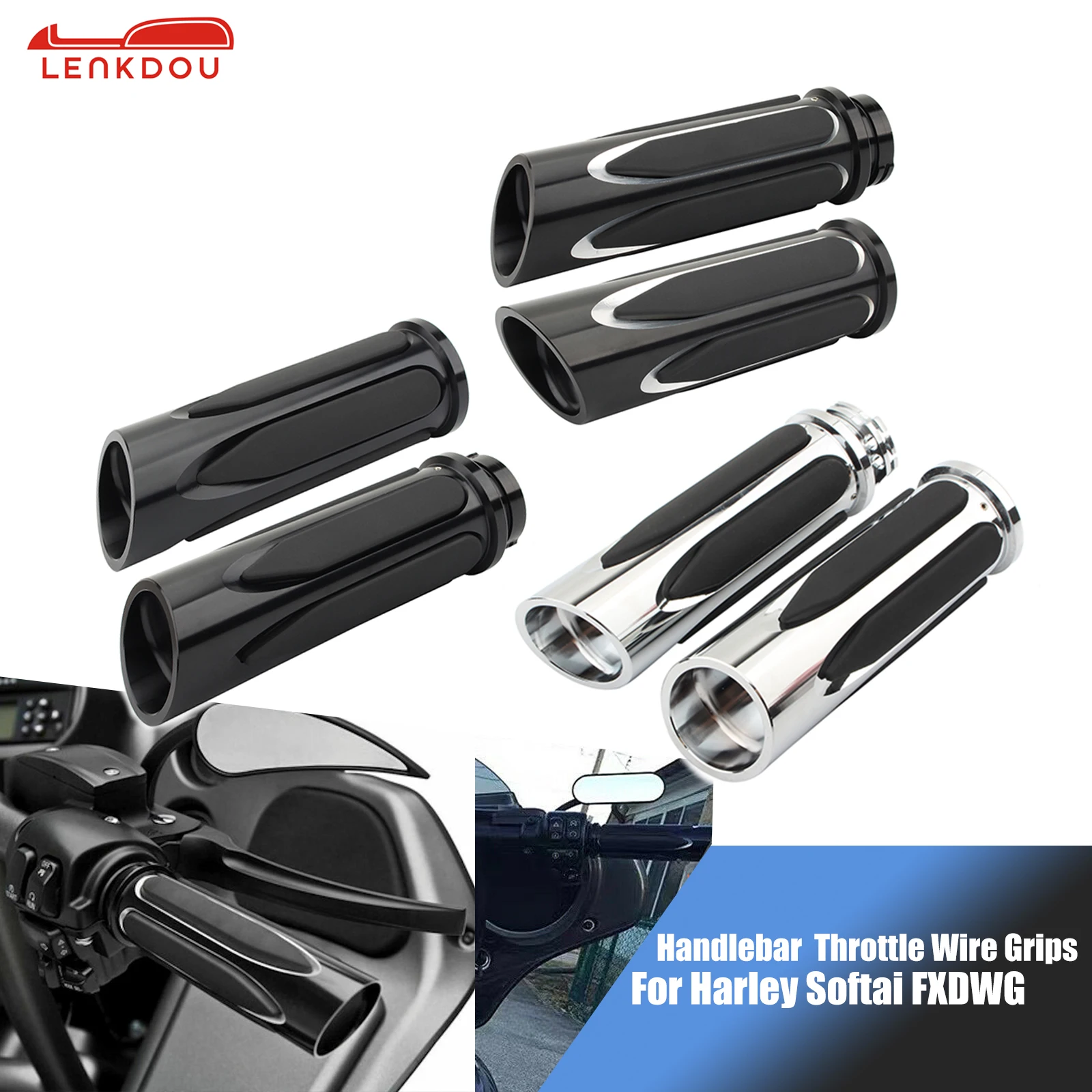 25 mm Throttle Wire Handlebar Grips For Harley Sportster XL 883 1200 VRSC Touring Dyna Fat Bob Softail Motorcycle Accessories