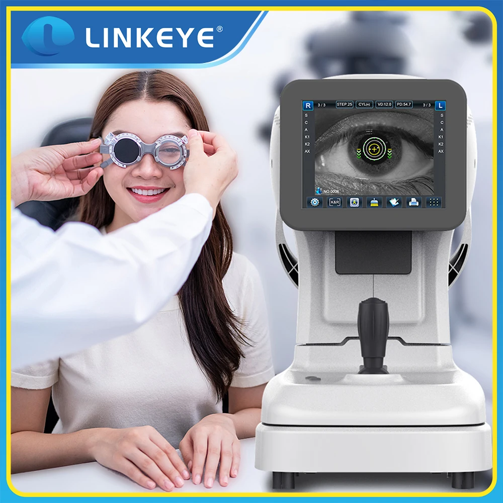 Newly 8 Inch Digital Optometry Test Device Auto Ref/Keratometer Compact Design Auto Refractometer for Eye Care Professionals