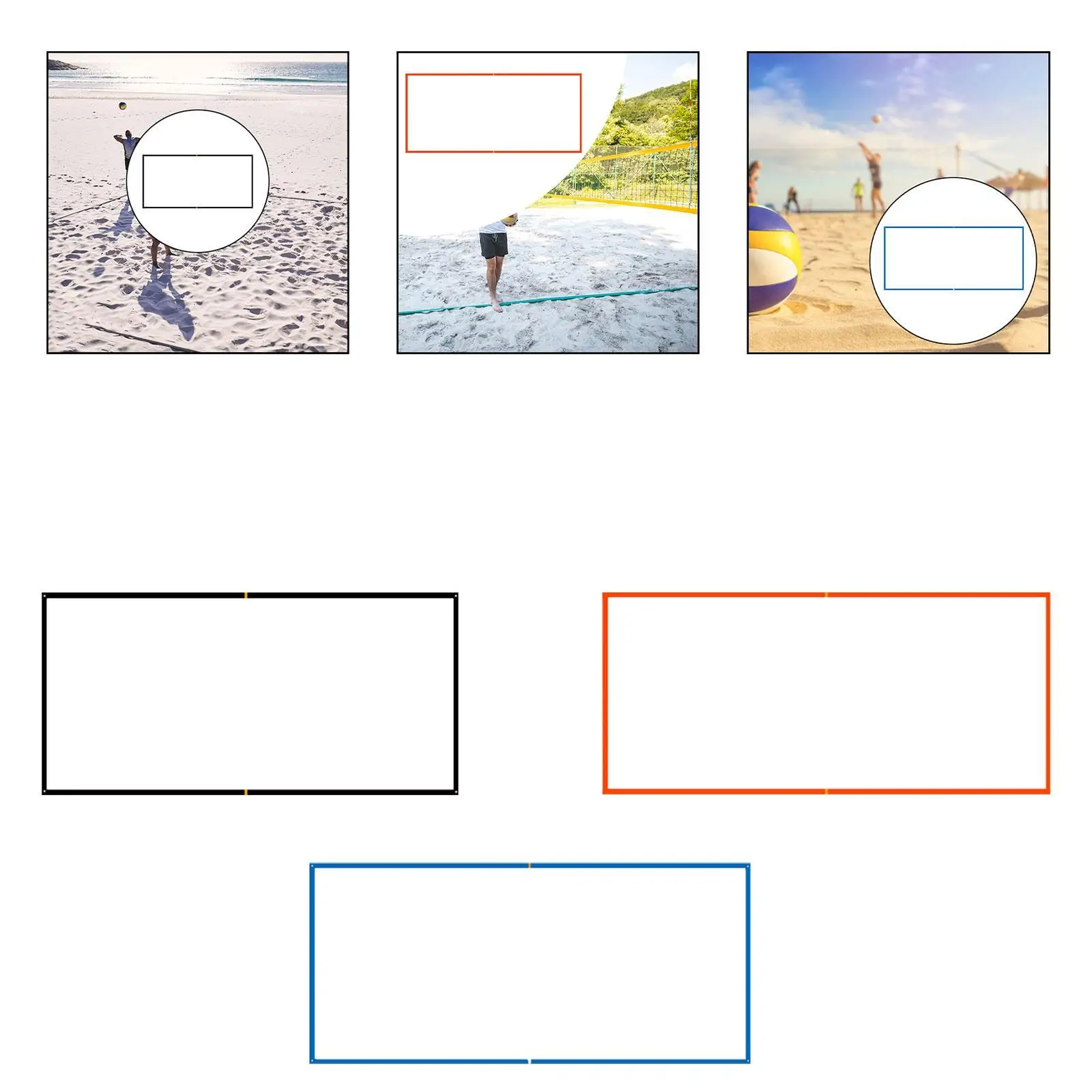 

Линия для пляжного волейбола с песчаным якорем, подарки, прочная линия для маркировки суда, полиэстер