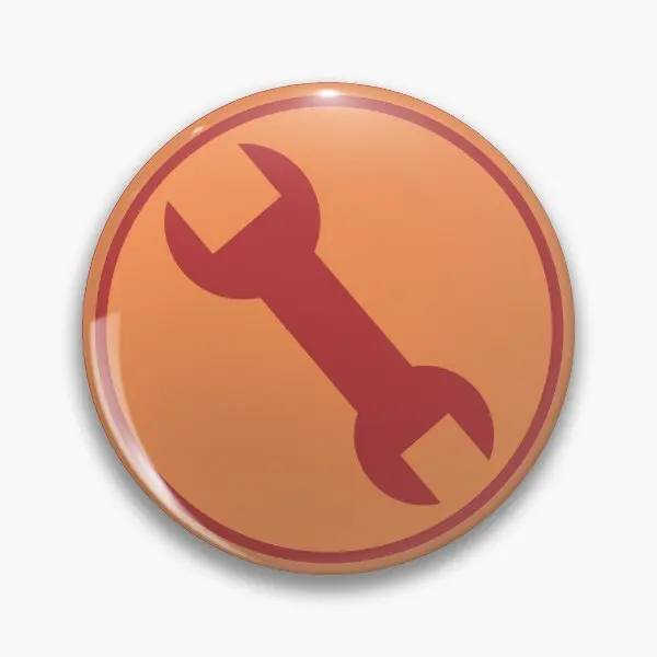 فريق القلعة 2 الأحمر مهندس فئة Emble لينة زر دبوس قبعة ديكور الأزياء بروش طوق مضحك الكرتون المعادن عاشق النساء هدية