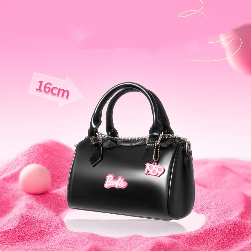 Anime Miniso Barbie borsa a tracolla moda donna Cartoon Cute Girl borsa a tracolla portatile Kawaii borsa cosmetica di grande capacità