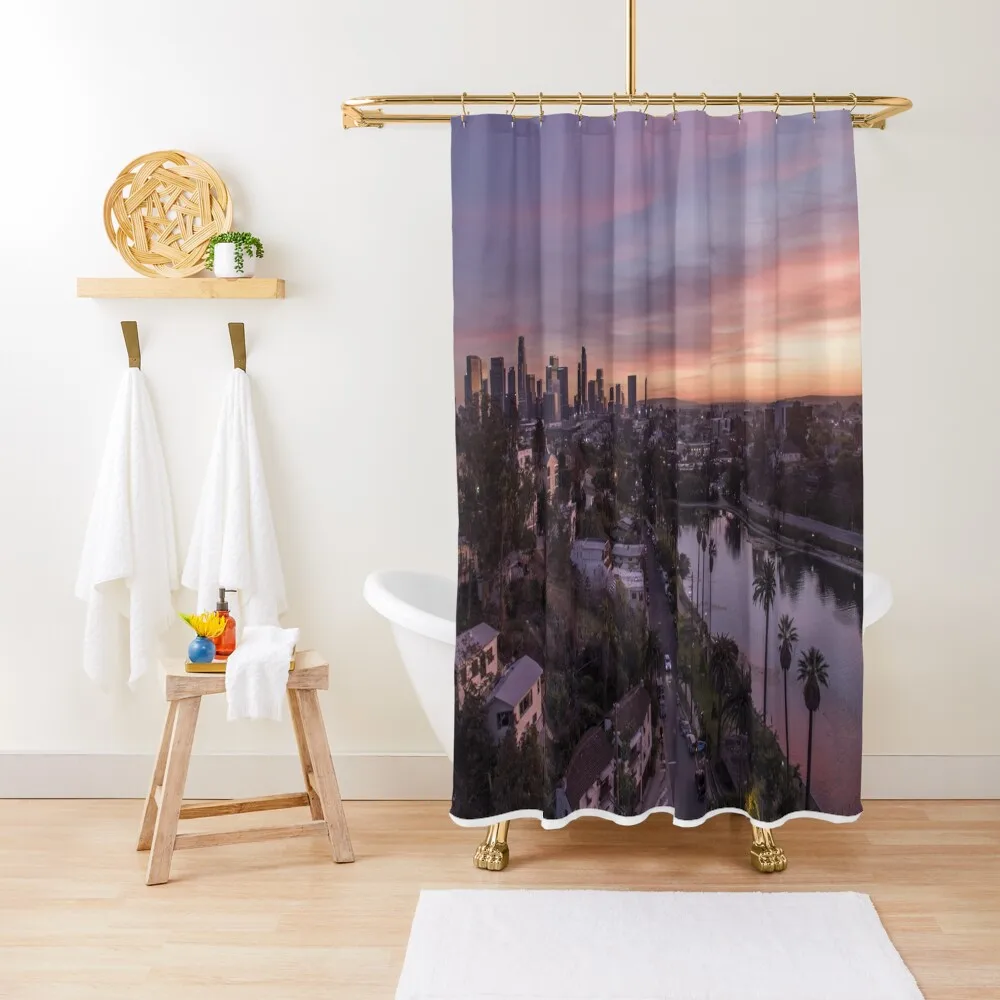 

Los Angeles Shower Curtain Accessories For Shower And Services Set For Bathroom Shower Bathroom Bathroom Accessory Curtain