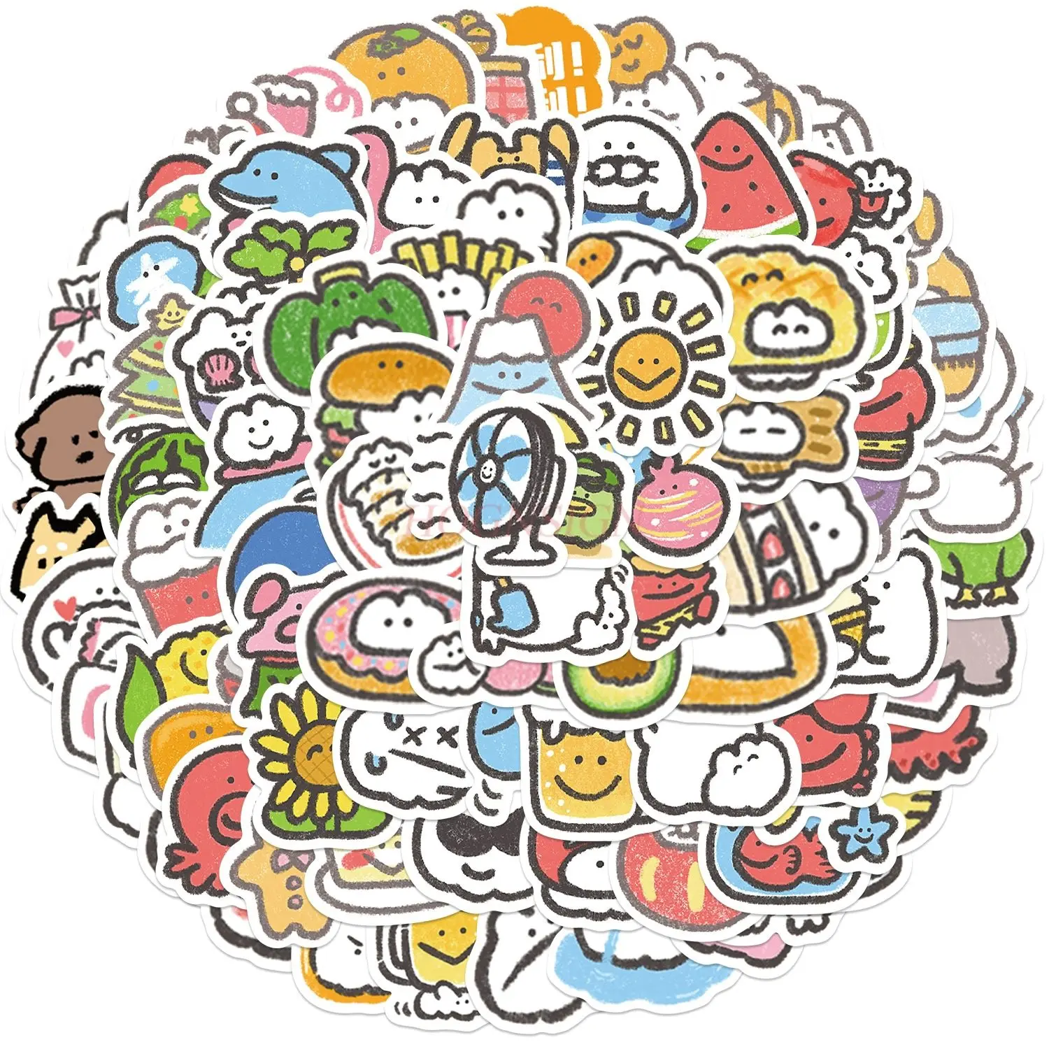 1set Cute Graffiti Handbook Decorative Stickers, Small Fresh Phone Case