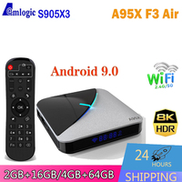 A95X F3 Air Android TV BOX Amlogic S905X3 Android 9.0 2.4G&5G Dual WiFi BT LAN 100M 4K RGB Light TV Box Media Player A95XF3 Air