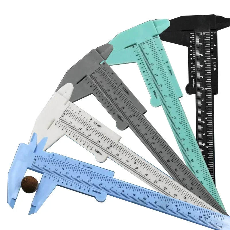 

0-150mm Vernier Calipers Double Rule Scale Plastic Ruler For Jewelry Measurement School Student Measuring Tools Hand Tool