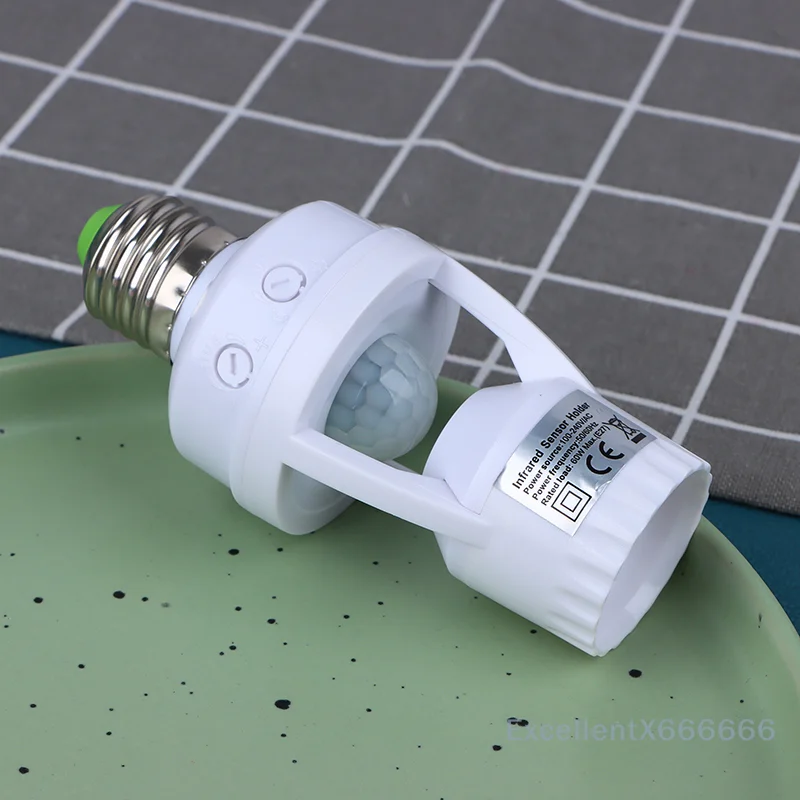 

1PC E27 LED Socket Converter with PIR Motion Sensor Intelligent Switch AC100-240V Lamp Base Light Bulb Holder